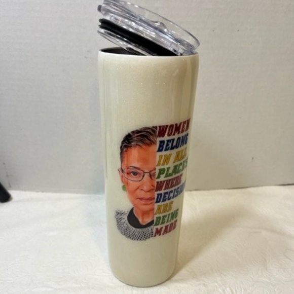 Ruth Bader Ginsburg (RBG) Travel Coffee Drink Mug Tumbler "Notorious RBG" 20oz - Picture 1 of 10